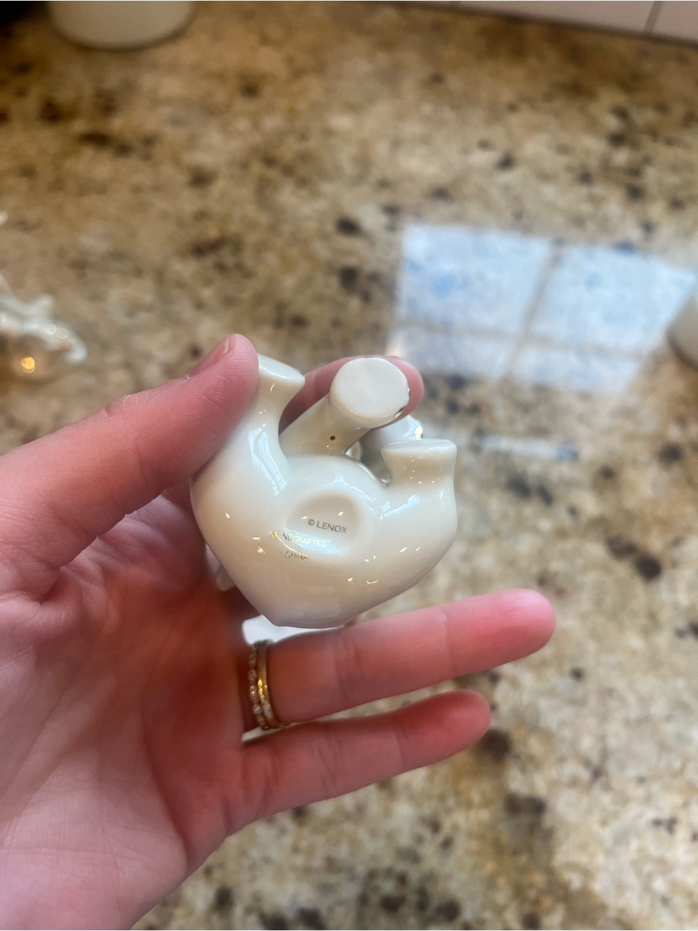 Vintage Lenox 24K Porcelain Elephant and Dolphin Figurines - Picture 10 of 15